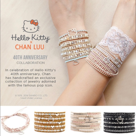 Chan Luu x Hello Kitty Rose Quartz Mix Wrap Bracelet - Picture 6 of 6